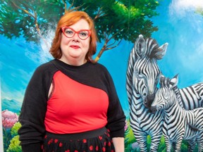 Emmy Steubing poses in the Zebra Child & Youth Advocacy Centre