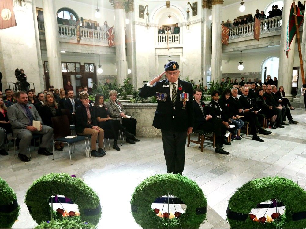 Photos Remembrance service at Alberta Legislature Edmonton Journal