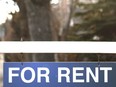 A For Rent sign is shown in front of a rental property in Calgary.