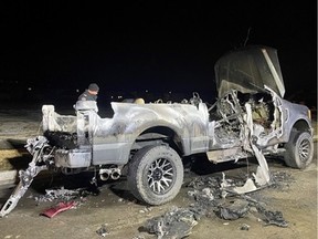 burned truck