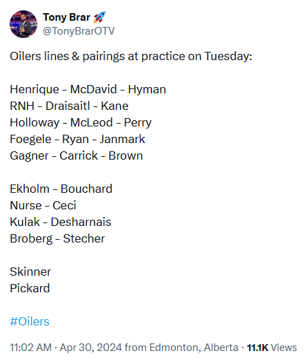 Oilers practice Apr 30