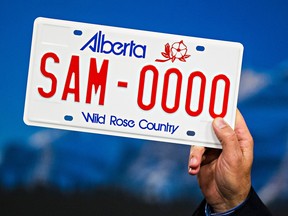 Alberta licence plate