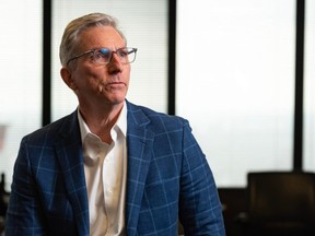 CEO and president of Suncor Energy Rich Kruger was photographed at the Suncor office building in downtown Calgary on Tuesday, May 9, 2023.