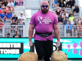 Tristian Hoath competing in the World's Strongest Man