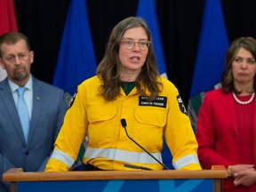 Alberta Wildfire information manager Christie Tucker