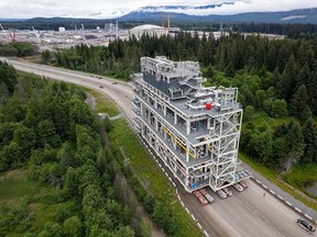 Module delivery, LNG Canada site, Kitimat, July 2022.