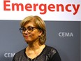 City of Calgary Mayor Jyoti Gondek speaks at the Emergency Operations Centre in Calgary on Friday, June 14, 2024.