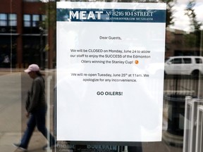 MEAT restaurant closes for Game 7 of stanley cup