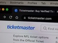 In this photo illustration, a ticketmaster website is shown on a computer screen on Nov. 18, 2022 in Miami, Fla.