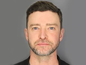 Justin Timberlake is seen in a booking photo on June 18, 2024 in Sag Harbor, N.Y.