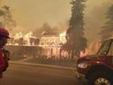 Politics tamfitronics An image circulating on social media shows Maligne Lodge in Jasper burning after flames from a large wildfire reached the town on Wednesday, July 25, 2024.