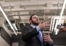 Alberta Education Minister Demetrios Nicolaides spoke to the media on Friday, April 12, 2024 at the official opening of Prairie Sky School in Skyview Ranch.