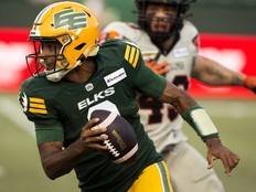 Edmonton Elks' quarterback Tre Ford