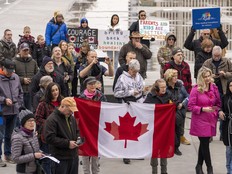 trans policy rally alberta legislature