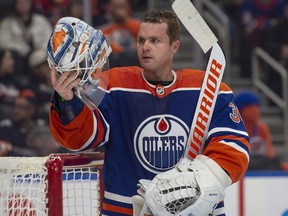 Edmonton Oilers goalkeeper Calvin Picard (30)