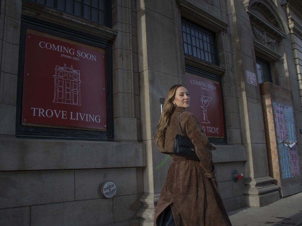 Lauren Kyle-McDavid told Postmedia on Wednesday, Jan. 15, 2025, she is working to open a bar on the main floor and a furniture showroom on the second floor of the Canada Permanent Building. It was constructed in 1910 and was originally a bank for the Canada Permanent Mortgage Company, then became a Japanese Village restaurant.