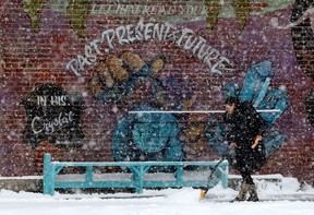 Snowfall in winter
