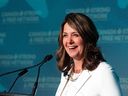 Alberta Prime Minister Danielle Smith delivered a speech at the National Conference on Canada’s Powerful and Free Network in Ottawa on Thursday, April 10, 2025.