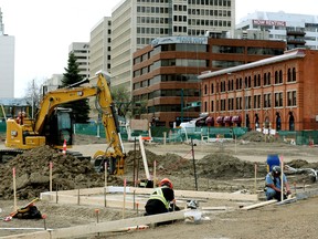 City will spend $1.5B in construction projects in 2025 Rehmat Boutique Construction crews work on the Warehouse Park Project, between 106 Street and 108 Street and Jasper Avenue and 102 Avenue, in Edmonton on Wednesday, May 7, 2025.