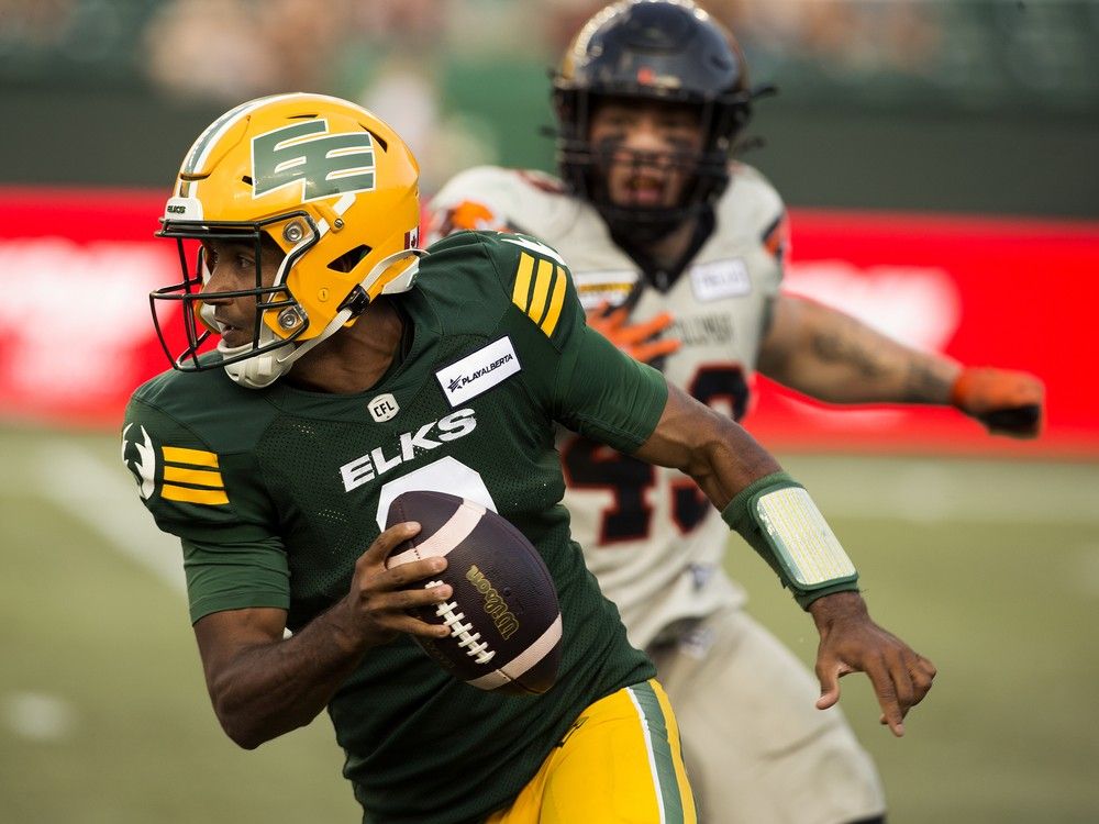 Nathan Rourke passed for 345 yards and two touchdowns as the B.C. Lions landed a  32-14 victory over the Edmonton Elks on Sunday.