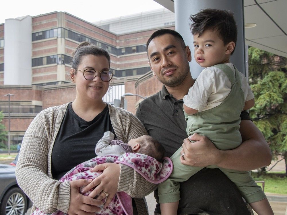 JC Apuada's three-week-old son Oliver has suffered several cardiac arrests, and remains at Edmonton's Stollery Children's Hospital awaiting a transplant