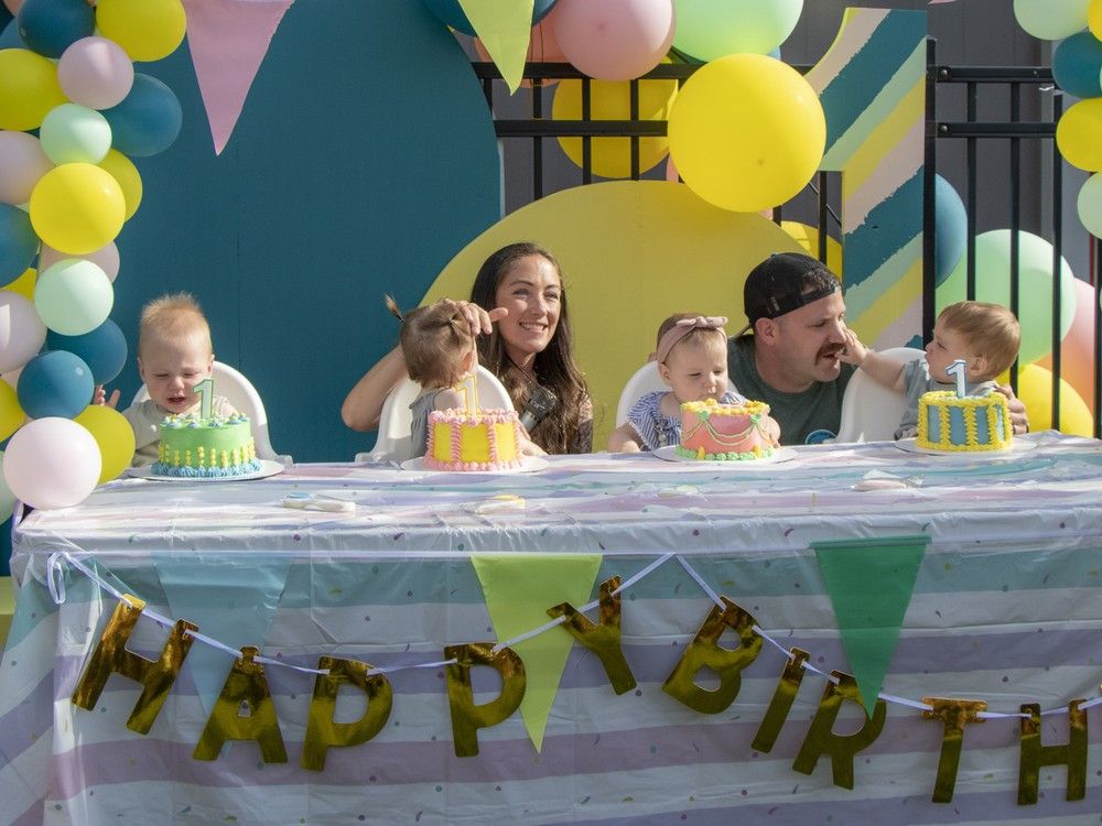 One year, four babies and a 'Village' of love: Edmonton quadruplets' family grateful for outpouring of support