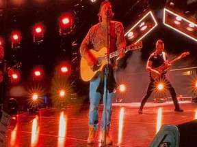 Country music star Morgan Wallen performs at Commonwealth Stadium in Edmonton, Ab, on Friday, Sept. 12, 2025.