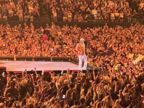 Country music star Morgan Wallen performs at Commonwealth Stadium in Edmonton, Ab, on Friday, Sept. 12, 2025.