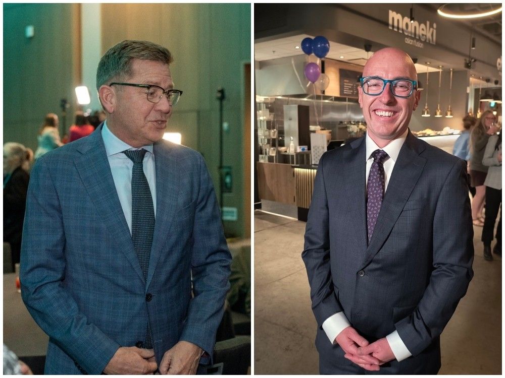 Unofficial results has Edmonton mayoral candidate Andrew Knack holding an early 34.28 per cent lead with 22 of 236 voting stations reporting.