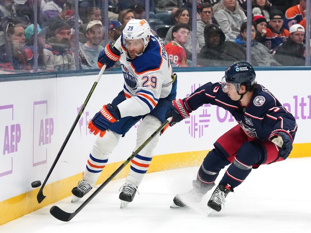 Oilers fall behind by two goals, twice, in losing to Columbus Blue Jackets