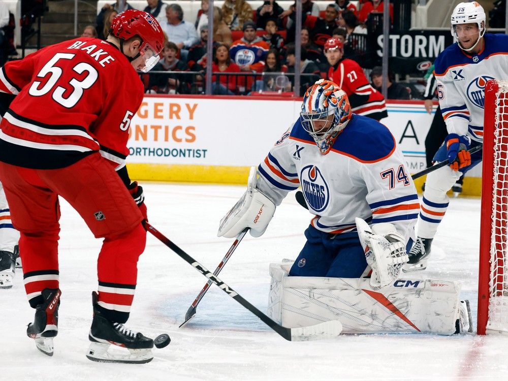 In a game where the Edmonton Oilers spent half the night on the ropes, hanging on for dear life, Skinner saved the day.