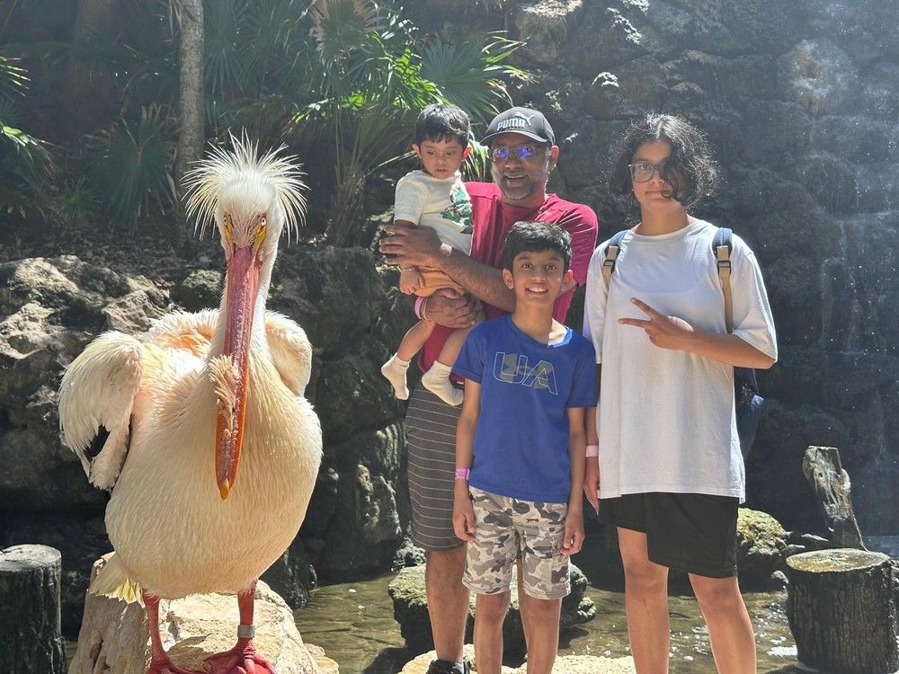  Prashant Sreekumar photographed with his three children. He died at Grey Nuns Community Hospital on Dec. 22. He came into the emergency room complaining of chest pain and waited eight hours to be seen. He died shortly after. Supplied photos.