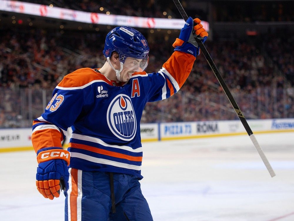 Oilers pound St. Louis Blues at Rogers Place in Edmonton.