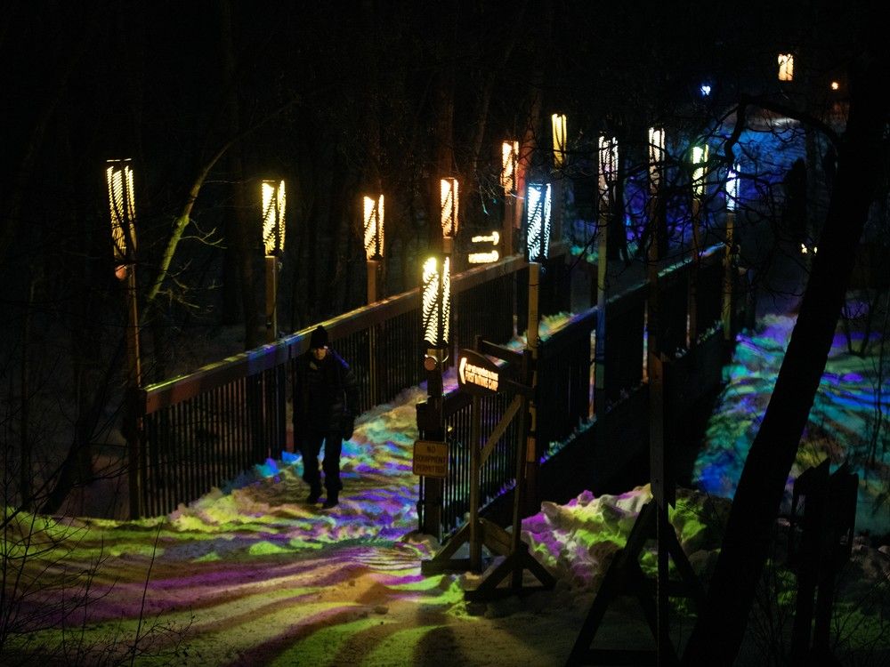 Opening day of the Flying Canoë Volant festival in Edmonton's Mill Creek Ravine