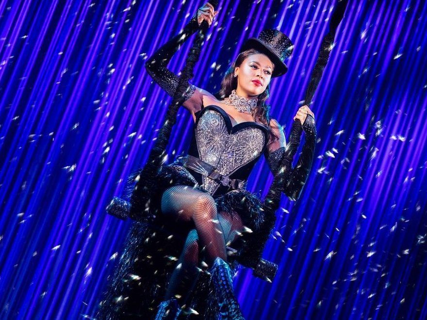 Jerica Exum as Satine in the 2025 Broadway Across Canada tour of Moulin Rouge! The Musical. Photo, Matthew Murphy and Evan Zimmerman