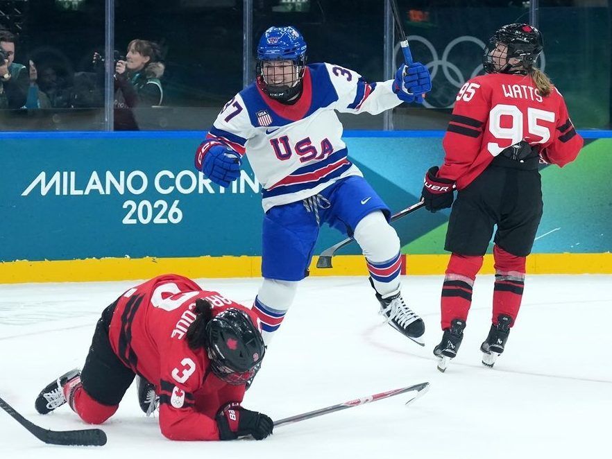 Without Marie-Philip Poulin, Canada's hockey women get crushed by Team USA in 5-0 blowout