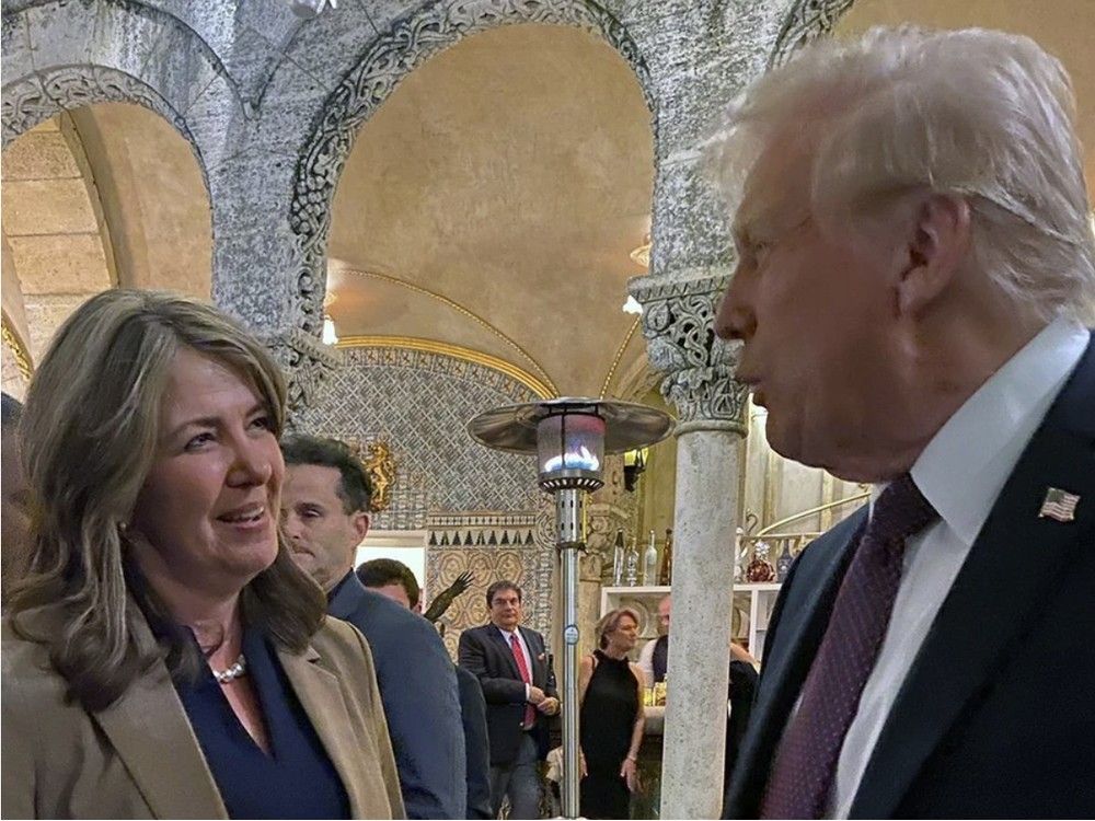 Danielle Smith and Donald Trump