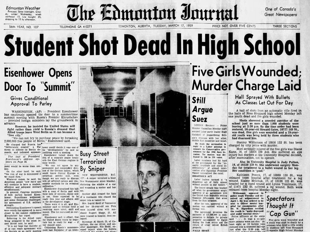 Before Tumbler Ridge, even before Columbine — Edmonton's Ross Sheppard was home to the first mass school shooting in Alberta.