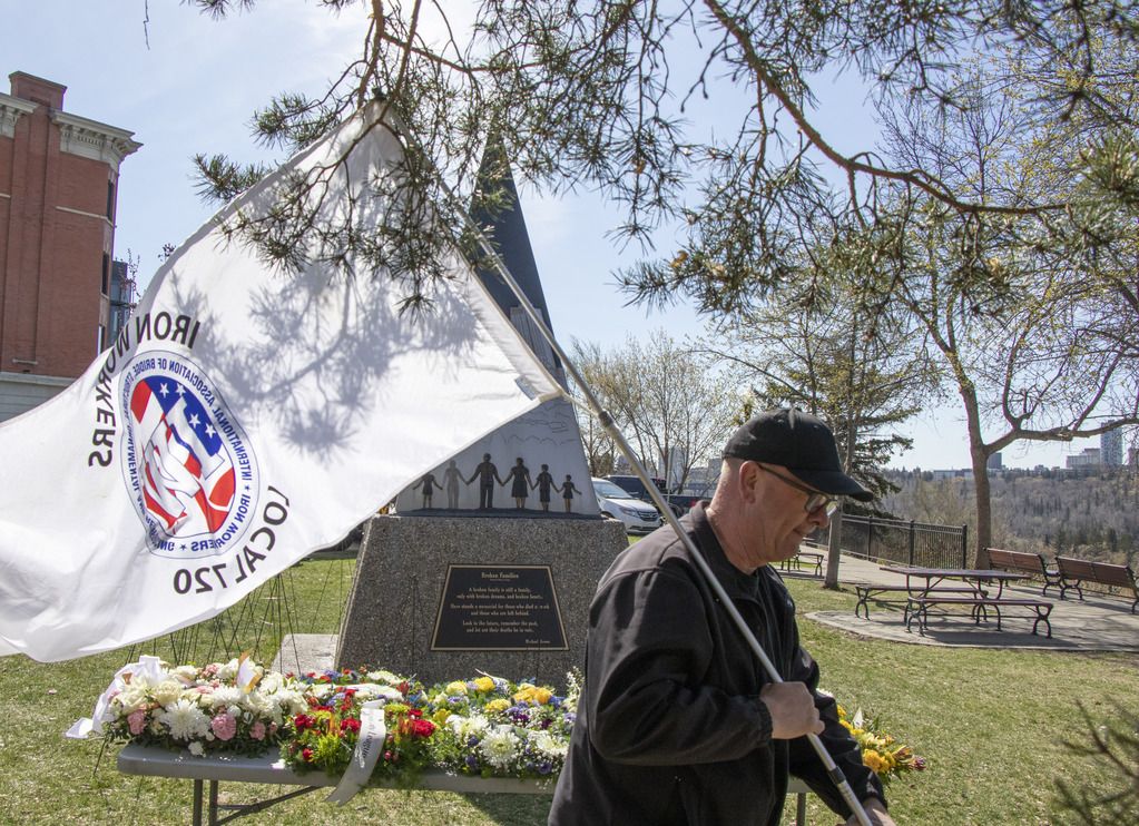 A Mourning Ceremony and Wreath Ceremony was held at the Broken Families Obelisk in Grant Notley Park in Edmonton on Monday, April 28, 2025.