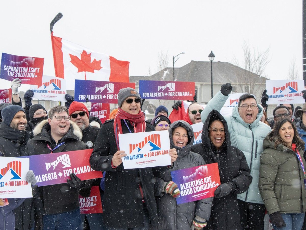 ‘For Alberta, For Canada’ campaign kicks off in spite of frigid snowstorm