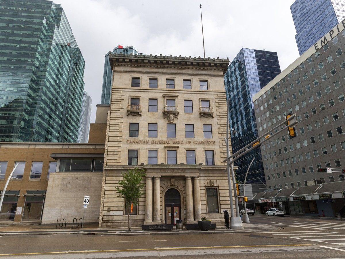 The 1929 building in Downtown Edmonton was listed for sale this week, with CIBC and its other tenants departing earlier this year.