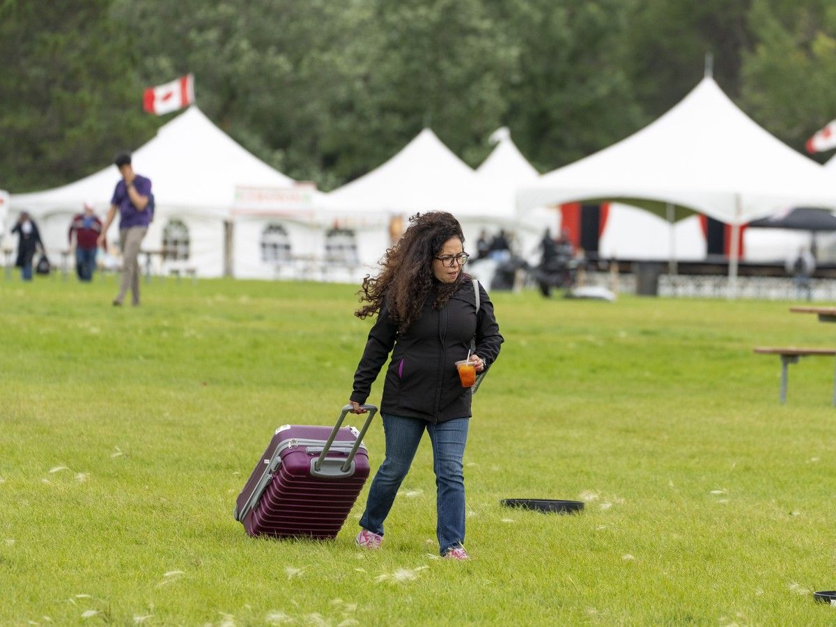 Environment Canada warns winds could gust up to 90 kilometres an hour through Edmonton, providing a risk to attendees of the Edmonton Heritage Festival
