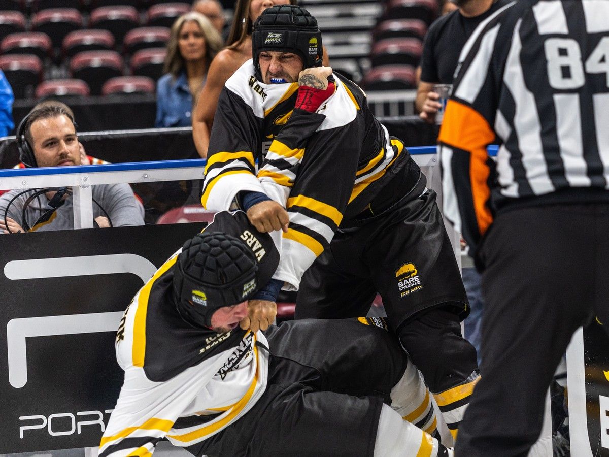 Fighters go toe-to-toe during a Bare Knuckle Ice Wars card.