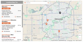 spirit of halloween edmonton map