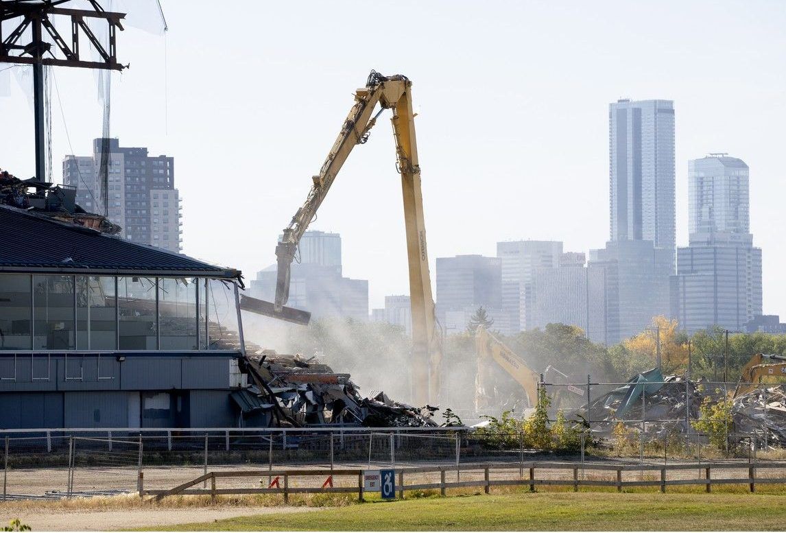 Racetrack demolition
