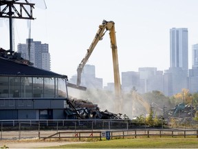Racetrack demolition