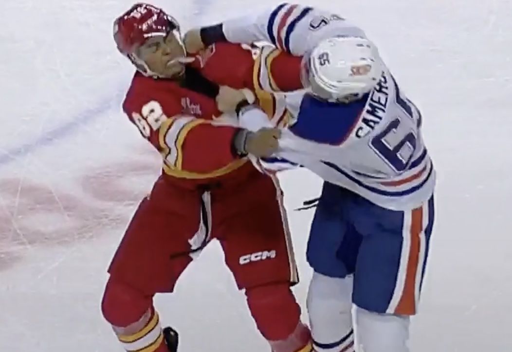 Smart Quinn Hutson and sharp Edmomton Oilers rookies dominate Calgary Flames newcomers Quinn Hutson stepped up with his A+ game, playing super smart and highly skilled hockey, leading his Edmonton Oilers rookie to a 6-1 win over the Flames rookies.