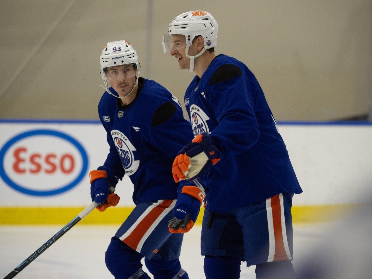 Ryan Nugent-Hopkins Zach Hyman Oilers training camp