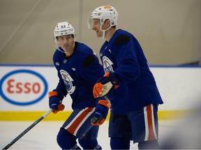 Ryan Nugent-Hopkins Zach Hyman Oilers training camp