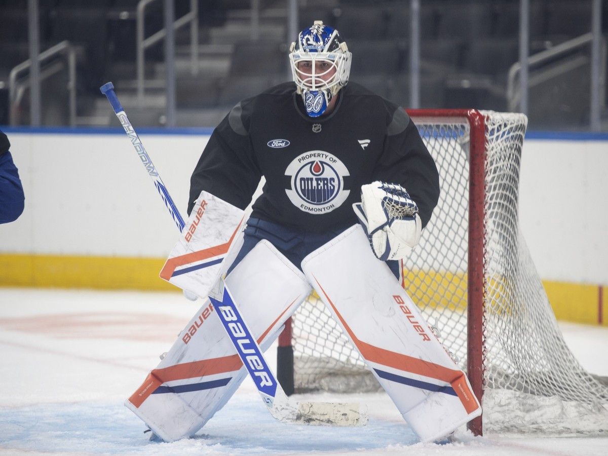 Swede Samuel Jonsson is a top prospect among a crowd of young goalies in the Edmonton Oilers farm system